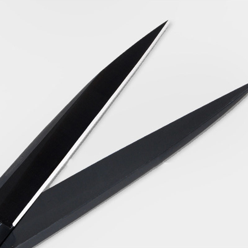 Juzhengsheng Tailor's clothing scissors, fabric cutting, manganese steel white and black blade leather, manual fabric cutting scissors, manganese steel sewing scissors details Picture