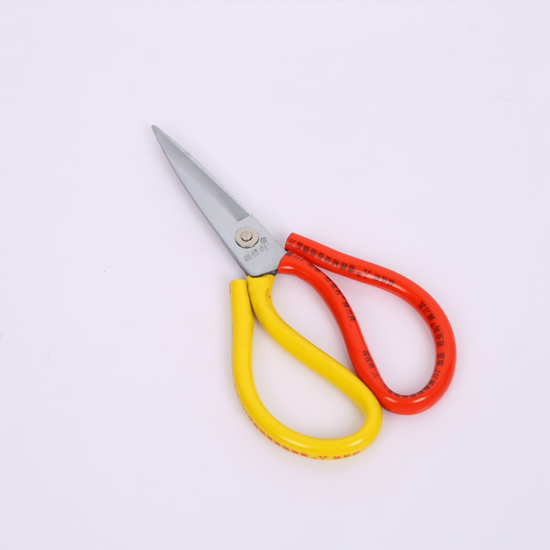 Wholesale industrial and household scissors, stainless steel electroplated straight head tailor scissors, polished anti-rust straight head scissors wholesale Application Scenario