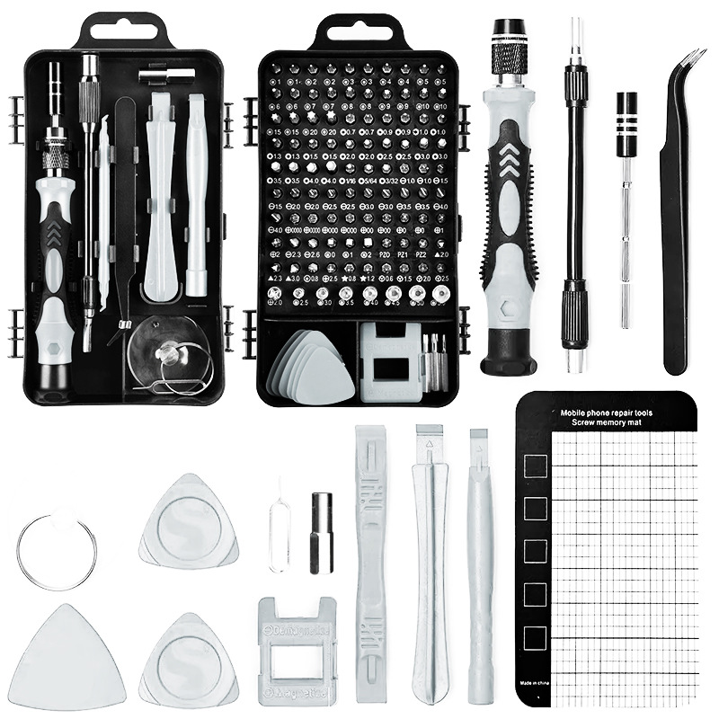 Cross-border 115-in-1 screwdriver set tools, mobile phone repair and disassembly tools, multi-functional manual screwdriver set undefined