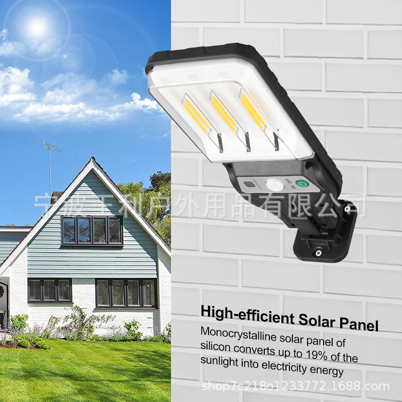 Cross-border new outdoor LED solar wall lamp, human body sensing tungsten filament lamp, home wall lighting remote control road details Picture