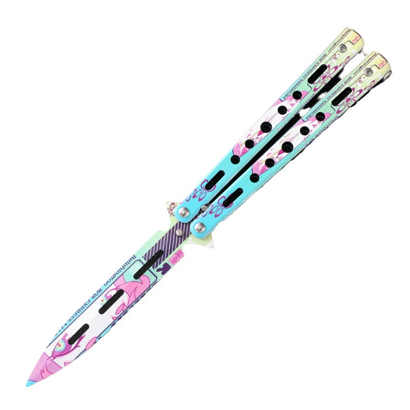 Butterfly Blade CSGO Butterfly Blade, unedged all-steel Butterfly Blade, Swing blade, folding blade, Butterfly Blade trainer, practice blade Item Picture