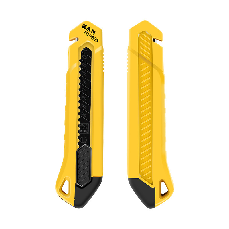 Woodpecker Utility knife, Large 18MM wallpaper knife, multi-functional utility knife, paper cutter, intermediate knife FD-7825 Item Picture
