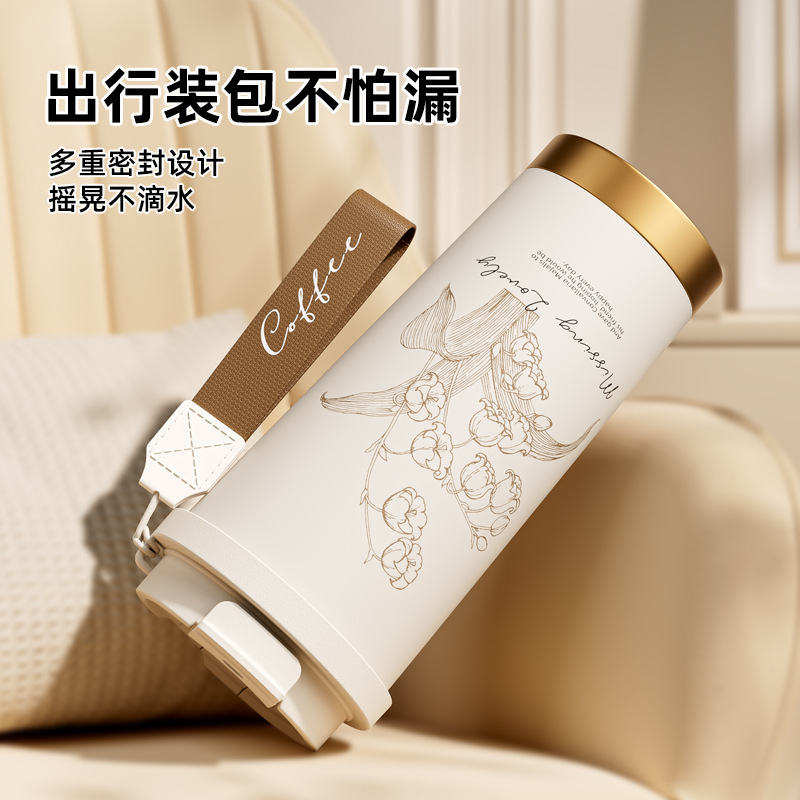 Wholesale of dual-drink ceramic inner liner insulated cups for children, 2024 new high appearance level stainless steel coffee cups and car water cups Application Scenario