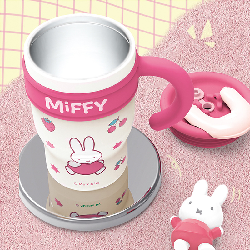 miffy water cup, high appearance level, handle coffee cup, female student cartoon insulated cup, portable stainless steel details Picture