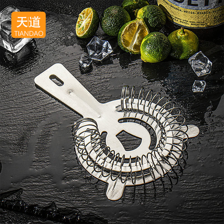 Stainless steel ice filter, Julip filter, bar cocktail mixer, coffee and milk tea ice filter tool full figure