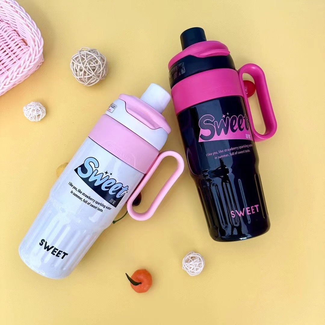 New popular Ice King insulated cup, large-capacity 316 stainless steel direct drinking straw cup, office and car available for wholesale full figure