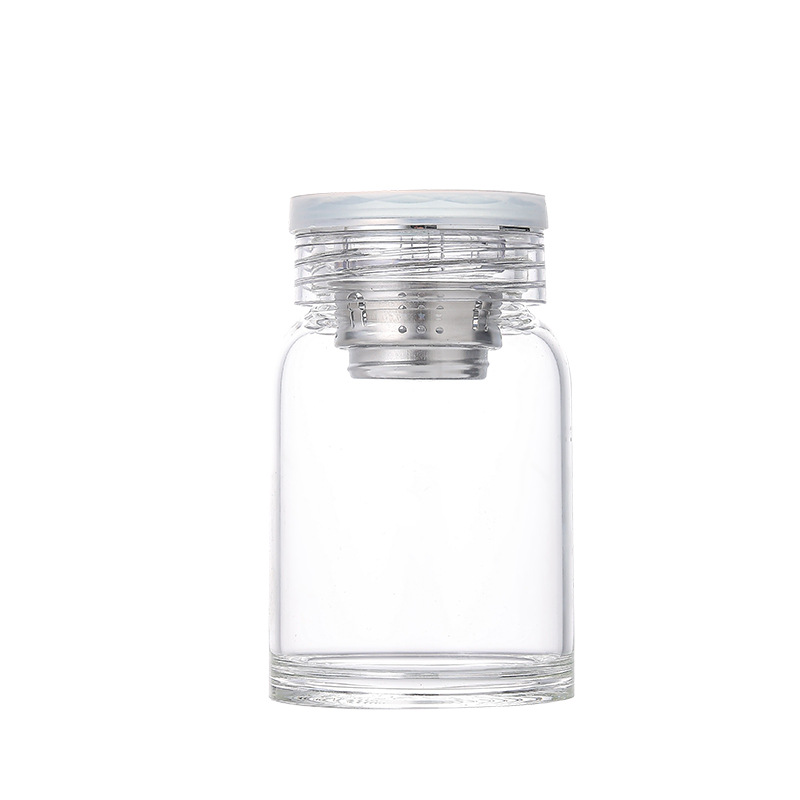 Transparent high borosilicate glass cup, high-temperature resistant tea brewing cup, simple thickened water cup, diamond lid, large-capacity water cup Item Picture