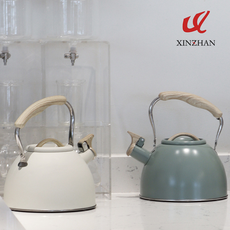 New cross-border folding handle whistling kettle, Amazon whistling kettle, European and American light luxury 3L whistling kettle, flat bottom Application Scenario