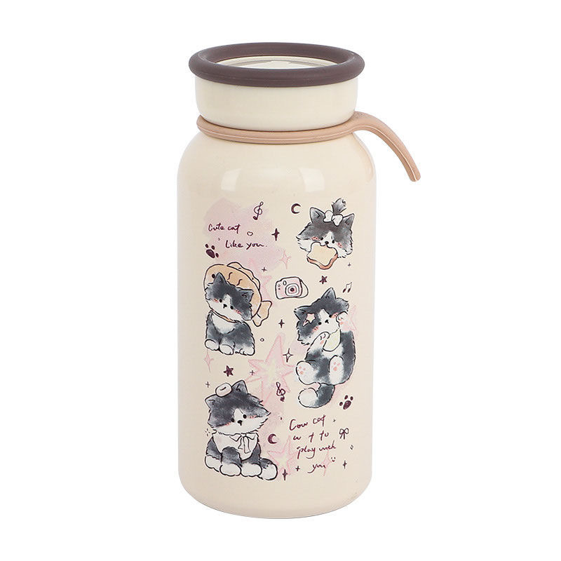 Little Border Shepherd milk insulated cup Portable travel cup, thickened stainless steel high appearance level cold water cup ins316 water cup Item Picture