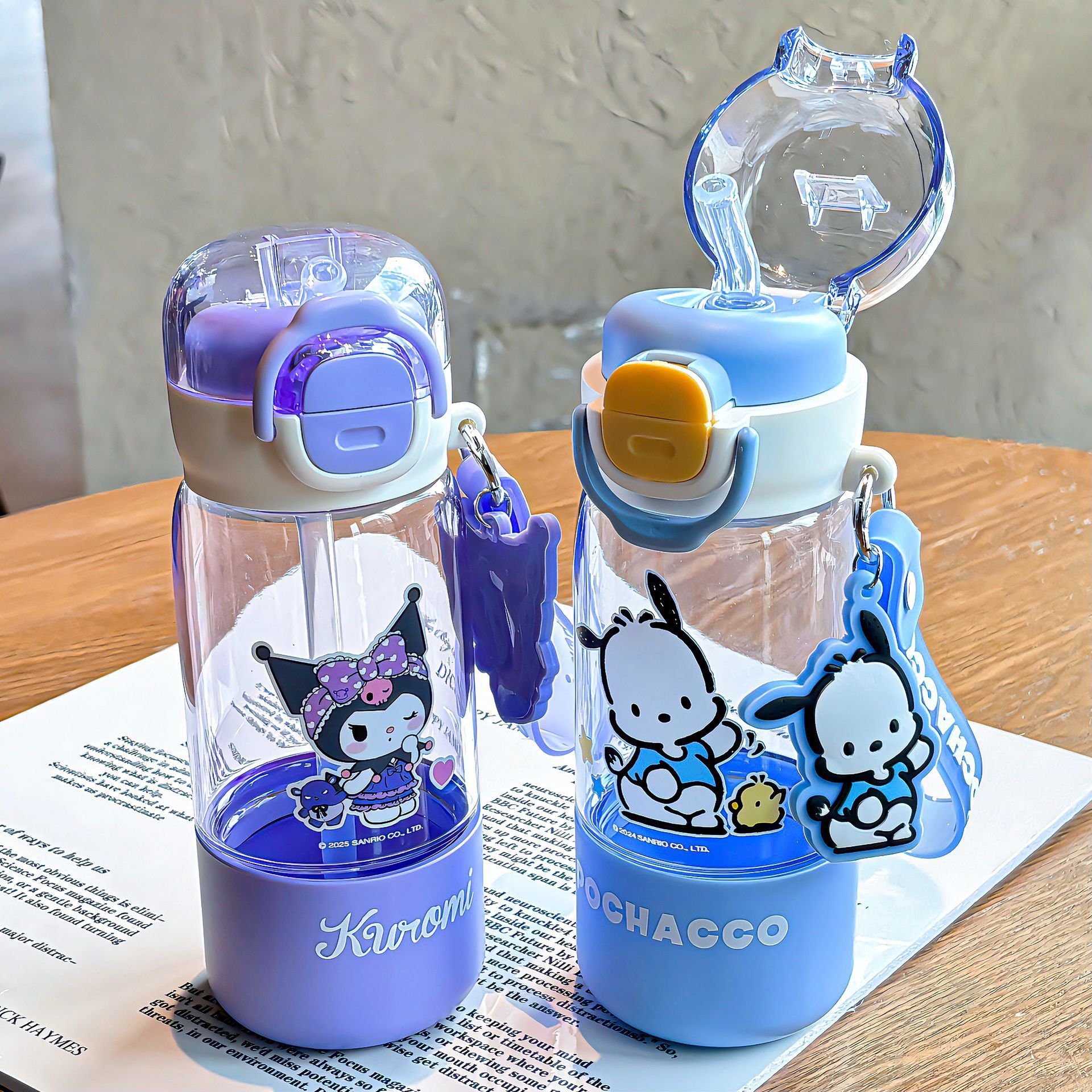 The new Sanrio water cup has a high appearance level and is cute for girls. The tritan straw cup has a large capacity and is a cartoon portable cup for children Application Scenario