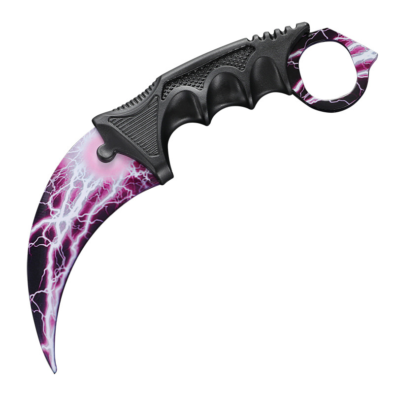 CSGO Claw knife Outdoor high-hardness self-defense weapon knife portable outdoor toy game swing knife unsharpened Item Picture