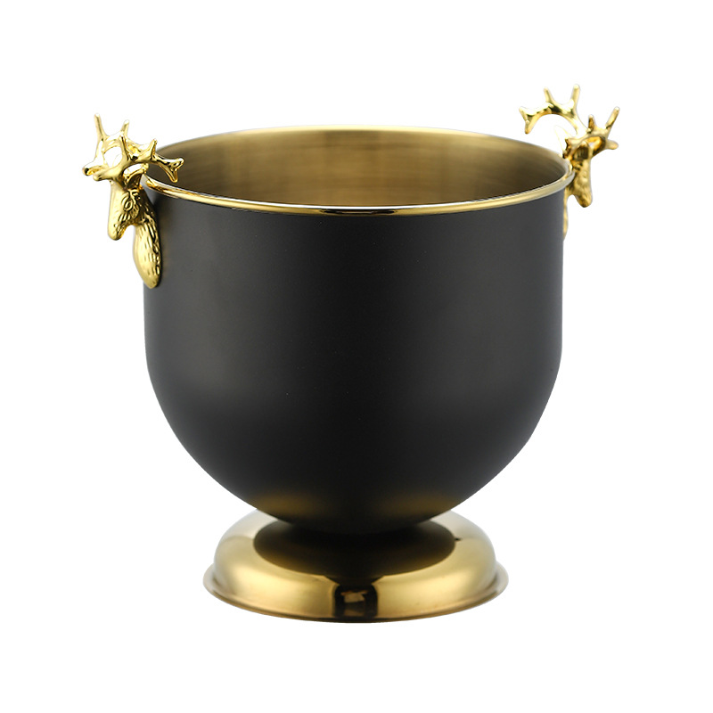 Classic European-style stainless steel ice bucket for bars and KTVS, ice bucket for champagne, red wine and spirits, ice bucket Item Picture