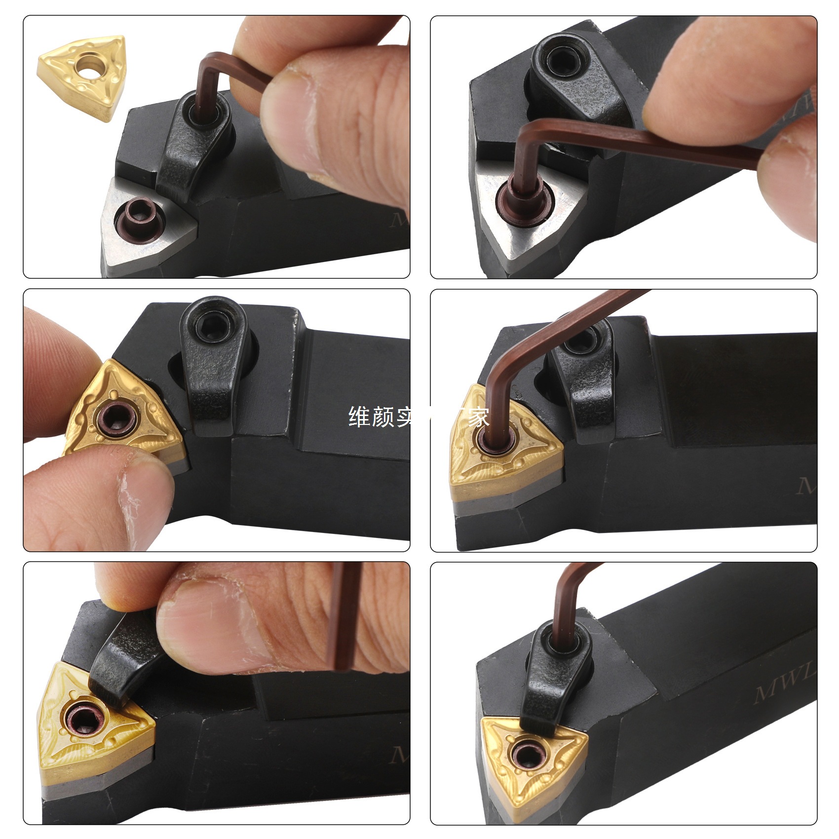 One cross-border stock clamping drill pipe MWLNR2020K08+10 pieces of WNMG080404 CNC tools Application Scenario