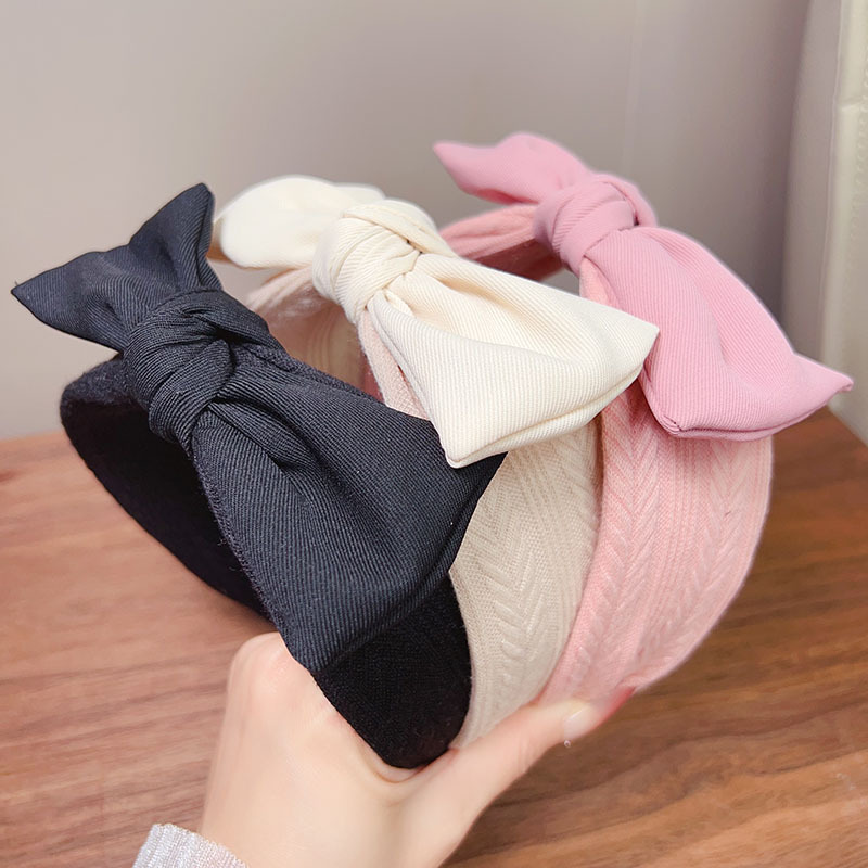 Simple rabbit-ear hair band for women, new summer high top hair tie, hair clip, adult bow, hair hole headband and headwear details Picture