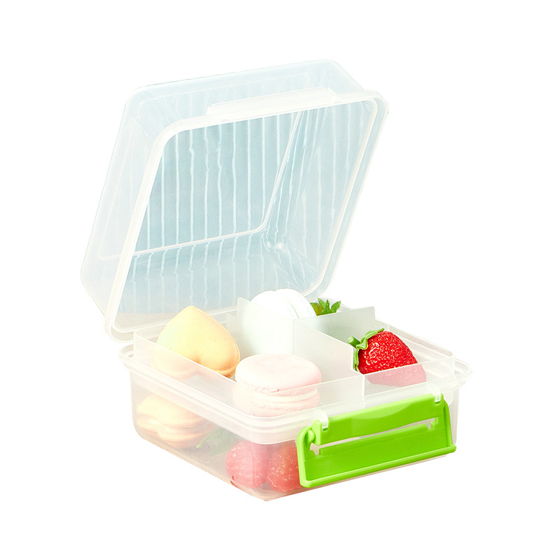 European and American cross-border double-layer sandwich box packaging box, lunch box, square bento, fruit light food, dessert, hamburger and snack box Item Picture