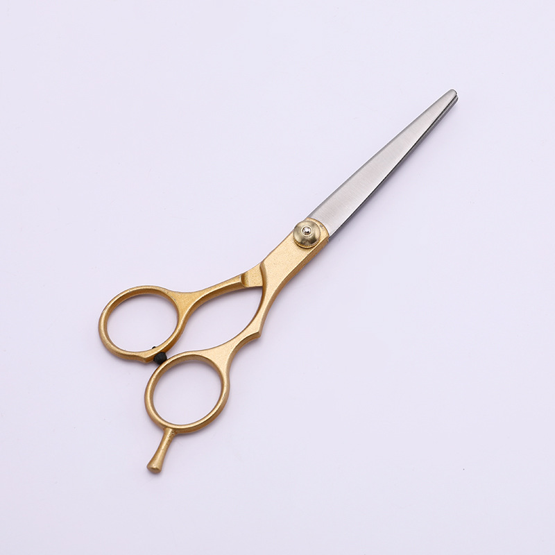 Factory direct supply of golden split scissors, hair clippers, thin golden flat scissors, teeth clippers, household scissors details Picture