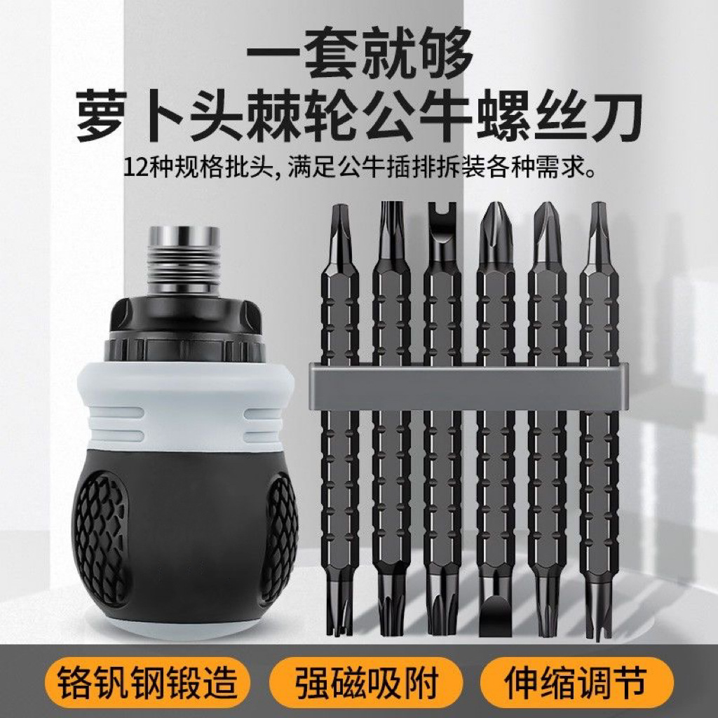 Multi-functional ratchet dual-purpose screwdriver 13-in-one bidirectional special-shaped screwdriver dual-purpose screwdriver set full figure