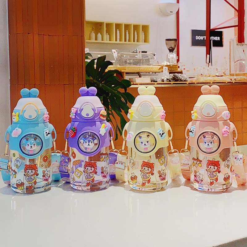 Cross-border new summer products: High appearance level, cute rabbit straw cup, cartoon outdoor sports, large capacity water cup details Picture