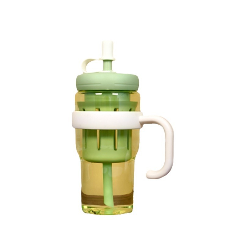 【 Global Bestseller 】 Summer fresh and clean large-capacity plastic ice cup, cute style straw cup, high appearance level water cup Item Picture