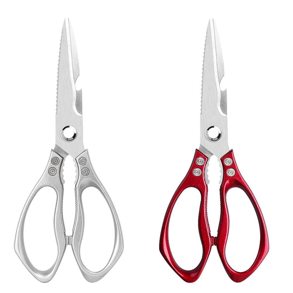 Hot-selling internet-famous stainless steel SK5 chicken bone scissors, household bone scissors, barbecue food scissors, aluminum alloy kitchen scissors Item Picture