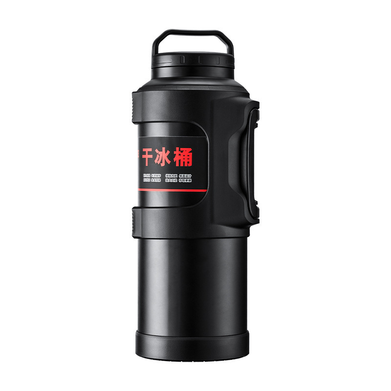 Extra-large diameter insulated kettle, outdoor camping vehicle insulated and cold preservation travel kettle, portable dry ice bucket, ice storage container, 6L Item Picture