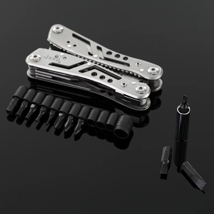 Multi-functional pliers, outdoor camping survival multi-purpose JEEP tools, portable knife, stainless steel folding multi-functional gift details Picture