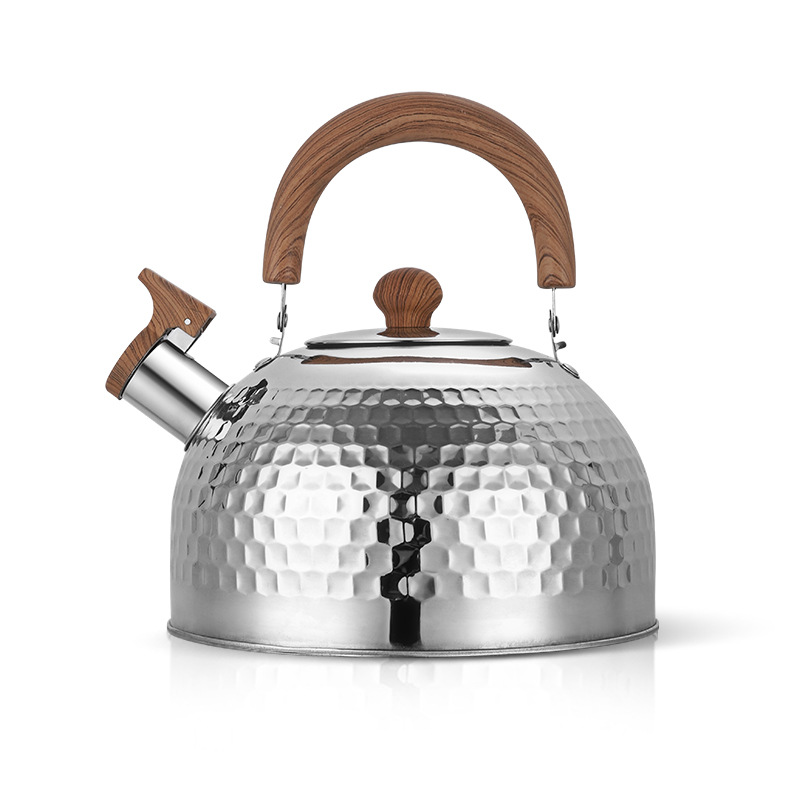 Stainless steel flat-bottomed kettle, non-magnetic stainless steel whistling kettle, large-capacity induction cooker, universal for gas and coal gas Item Picture