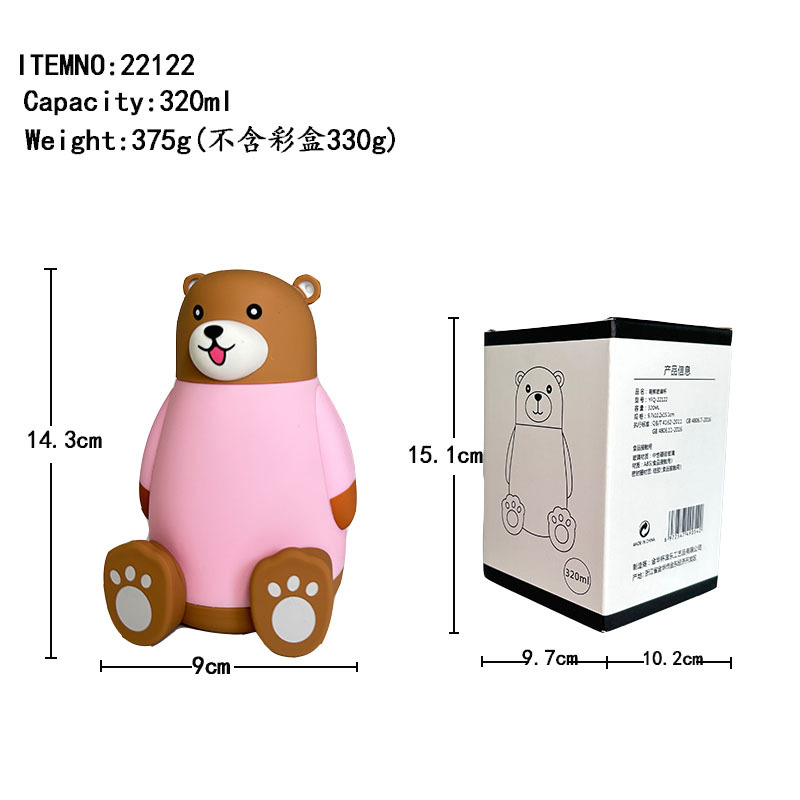 Factory direct sales of creative cartoon cute bear double-layer heat-insulating glass water cups, customized European and American standard gift cups Application Scenario