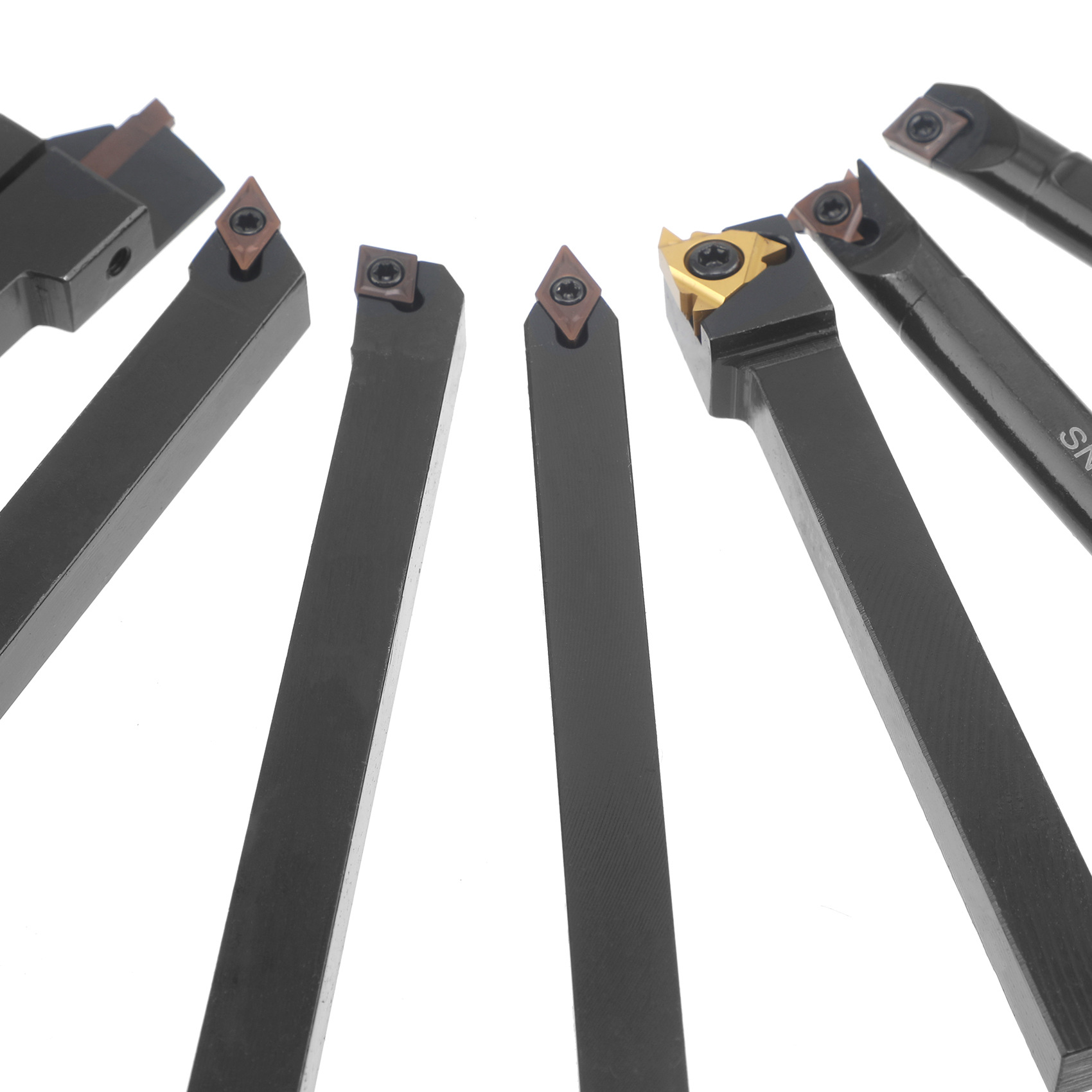 Cross-border stock of 21 pieces multi-functional carbide inserts, tool holders, boring tool bars with wrenches, lathe tools Specification drawing