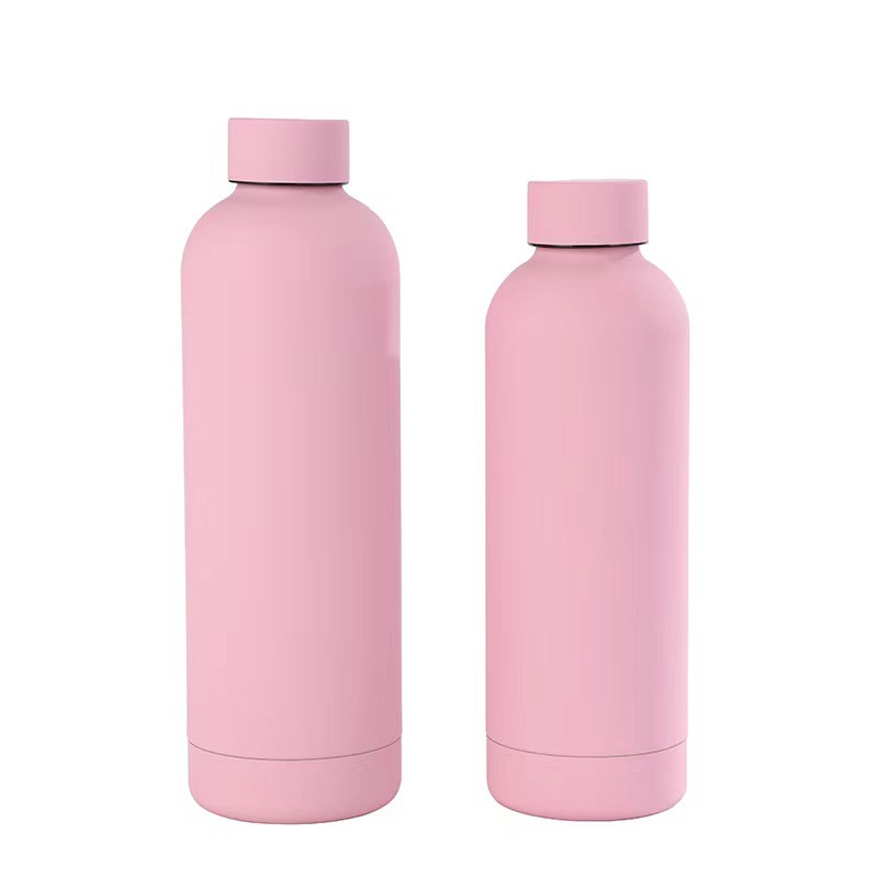 304 stainless steel small-mouth bottle, rubber-painted sports water bottle, outdoor insulated cup, thickened double-layer water cup, cross-border wholesale Item Picture