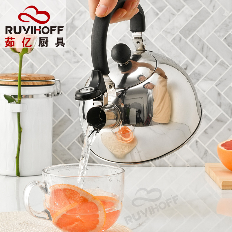 Wholesale of new stainless steel sounding kettles, Amazon cross-border sounding kettles, folding handles, European-style kitchenware Specification drawing