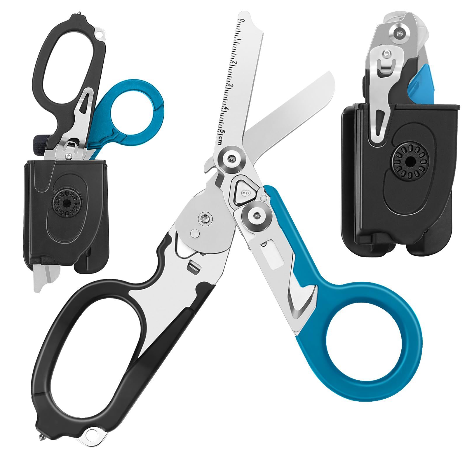 Leizeman Raptor Scissors, a multi-functional medical emergency outdoor foldable scissors tool Specification drawing
