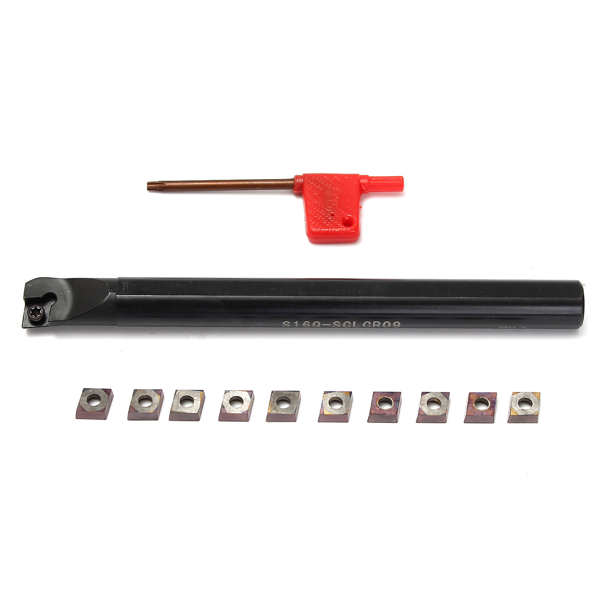 S16Q-SCLCR09 16x149mm CNC turning tool holder +10 CCMT09T3 inserts full figure