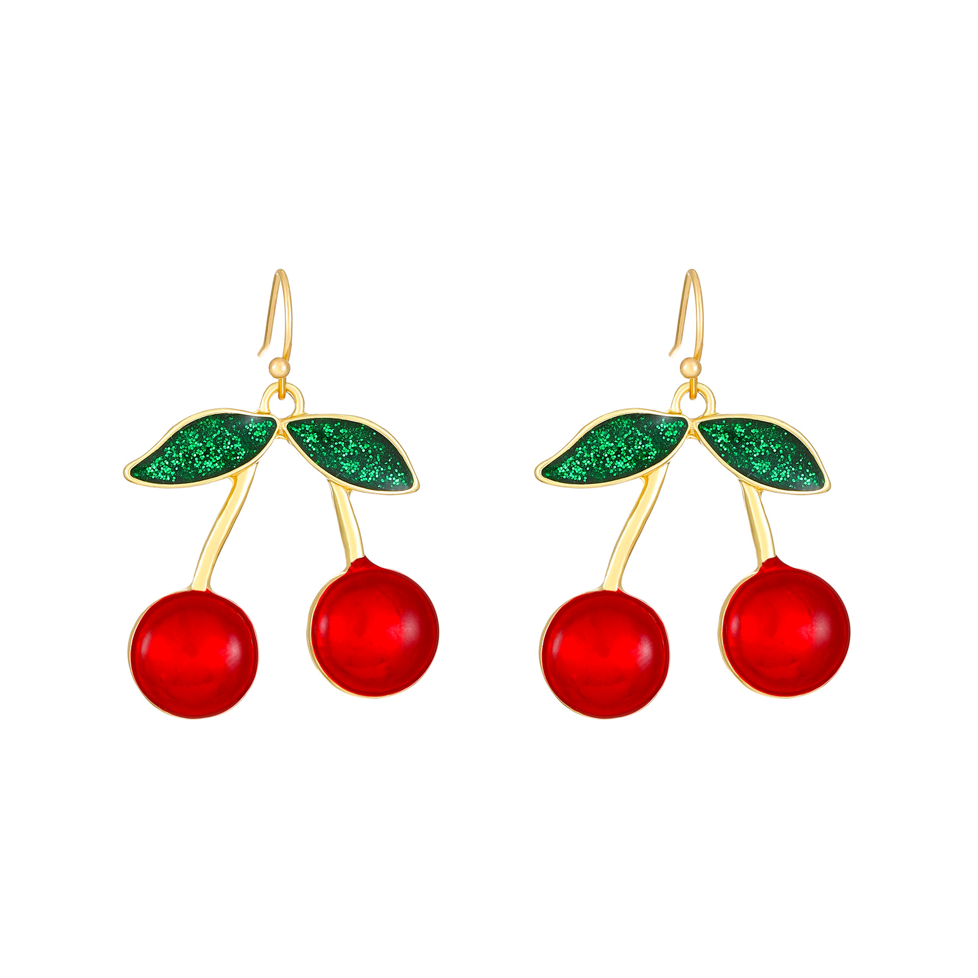 European and American Instagram strawberry and cherry earrings for women, Japanese and Korean fashionable and creative fruit earrings, and sweet cherry earrings for Internet celebrities Item Picture