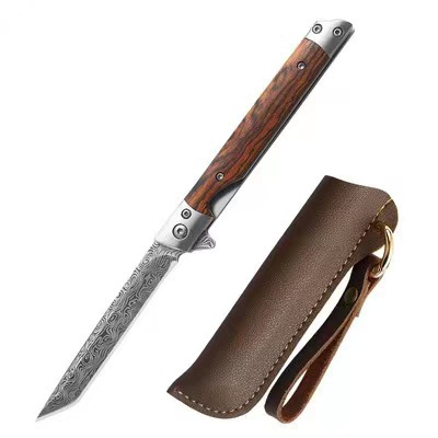 Portable Dashi survival knife, sandalwood handle folding knife, outdoor folding knife, tactical knife, survival wholesale undefined