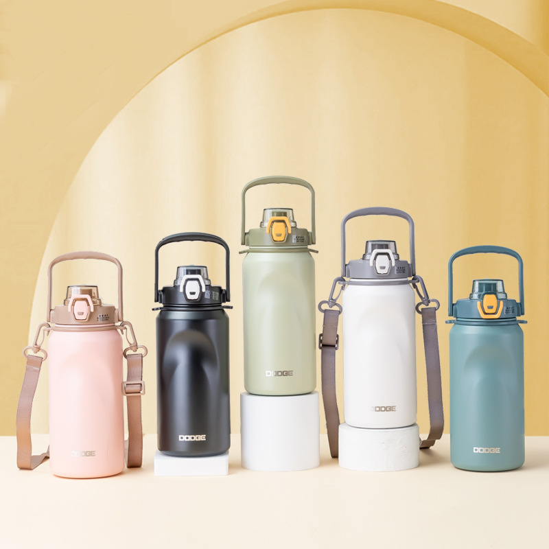 New Dodge insulated cup, water cup, Leap Sports Water bottle, 316 stainless steel, large capacity, car and outdoor 1000ML details Picture
