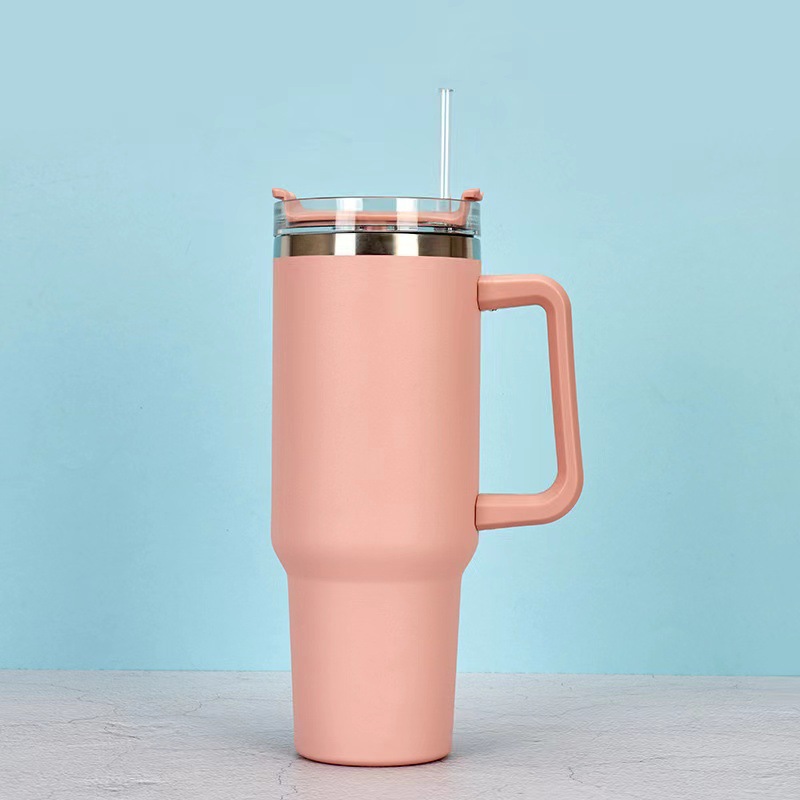 Amazon's new 40oz handle 304 stainless steel ice cup, car cup, heat and cold preservation beer car water cup Specification drawing