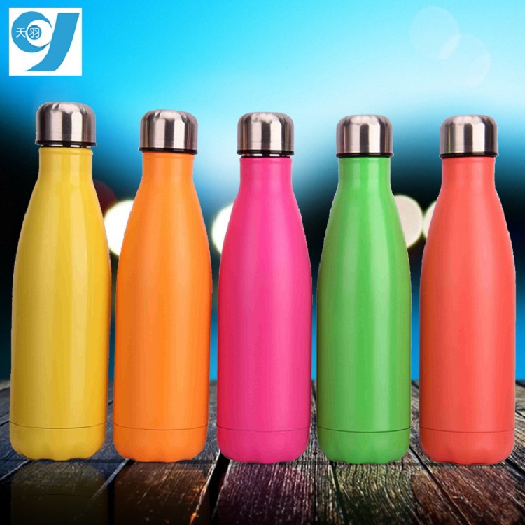 Coca-Cola bottle vacuum insulated cup, new stainless steel creative gift cup, outdoor travel printed logo sports water cup full figure