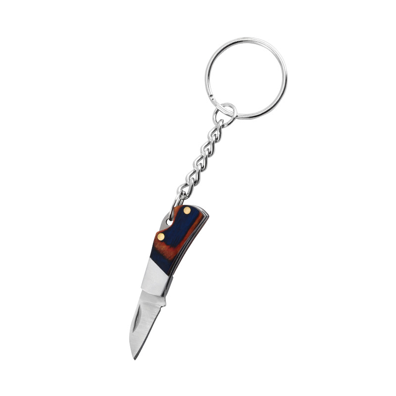 Multi-purpose mini colored wood knife for opening packages, outdoor camping fruit knife, pocket keychain folding knife undefined