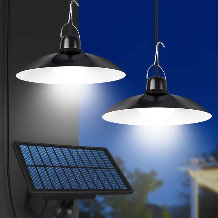 Outdoor split-type solar lamps, indoor and outdoor garden lamps, camping tent chandeliers, light-controlled one-to-two waterproof lamps Application Scenario