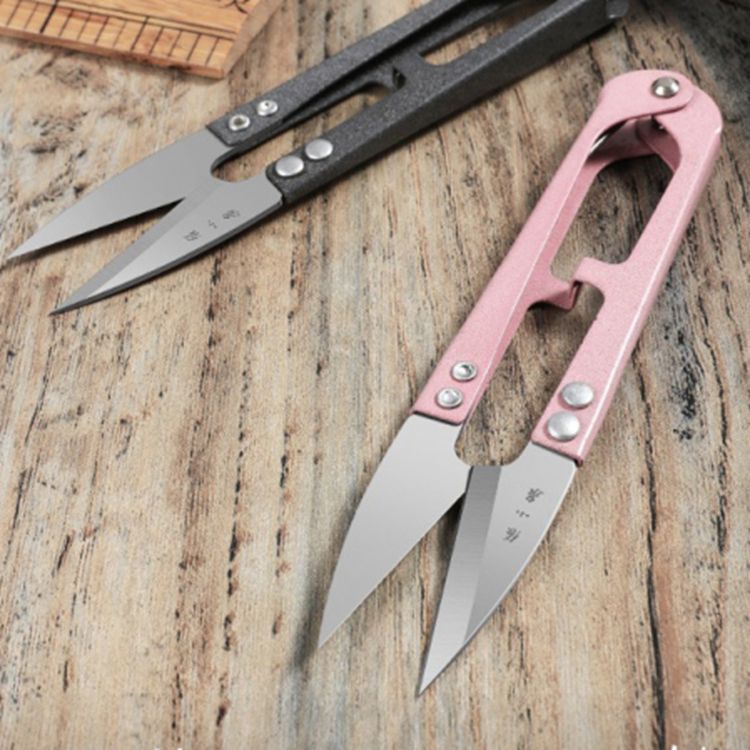 Zhang Xiaquan scissors, thread cutting, large scissors, U-shaped spring yarn scissors, small scissors, hemlock scissors, sewing scissors without seams, embroidery scissors full figure