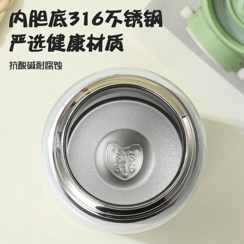 New high-appearance double-drinking bouncing cup, 316 stainless steel insulated cup, cartoon children's insulated cup, girls' straw cup Application Scenario