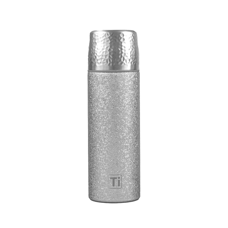 High appearance level, double-layer insulated cup with pure titanium coating, simple household tea and water separation, high-end tea cup set with gift box Item Picture