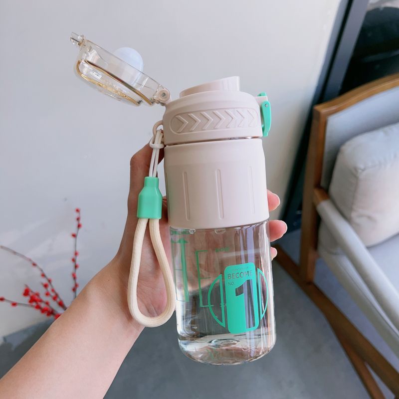New portable handle, large-capacity direct drinking cup, outdoor sports, simple plastic water bottle, high appearance level for girls, summer Specification drawing
