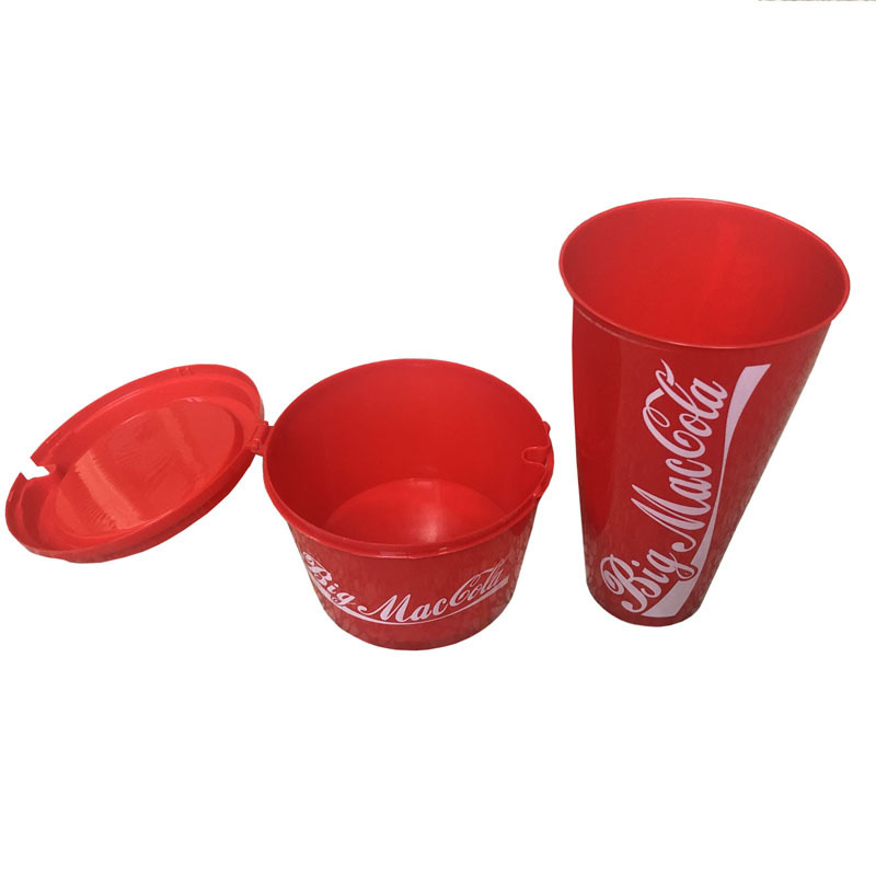 Customized manufacturer's large-capacity fried chicken cola cup can be made according to your provided picture. Color can be customized. Event festival straw cup, hot-selling cup Item Picture