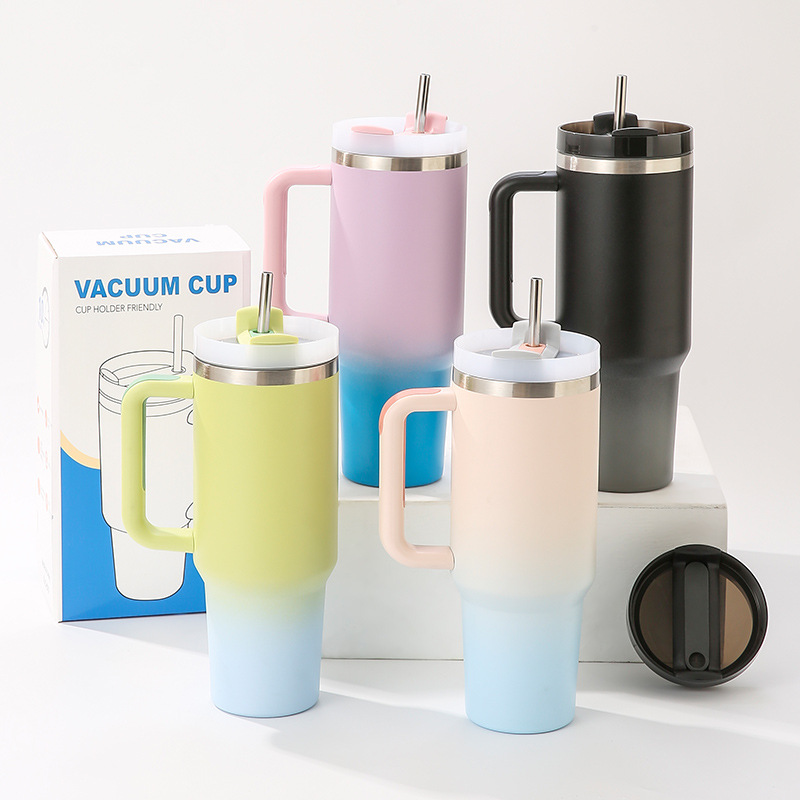 ZOCBOYO Cross-border 304 stainless steel handle car cup, large-capacity gradient cooling car cup full figure