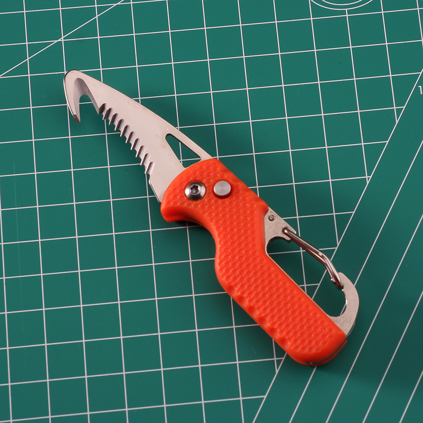 Cross-border express box opener, multi-functional outdoor portable knife, hook, serrated survival tool, folding box opener undefined