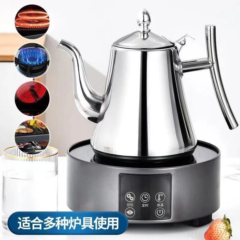 Wholesale of thickened stainless steel kash kettles, flower teapots with filters, universal kettles for hotels, restaurants and tea houses Application Scenario