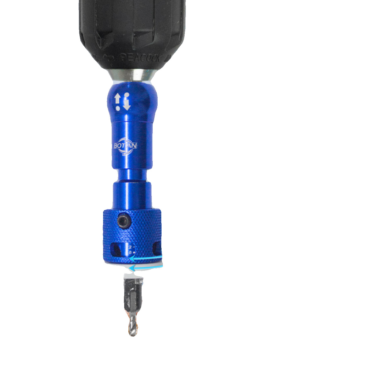Bidirectional quick-switching limit counterbore drill, bidirectional quick-release countersunk cone drill, woodworking adjustable drill bit, more Xinxia Item Picture