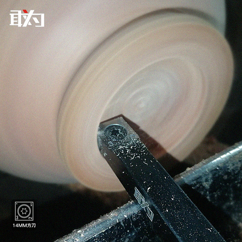 Disposable woodworking square bar turning tool, tool holder, handheld lathe, wood rotary profiling round knife, square knife, pointed knife for cutting and shaping blanks Specification drawing